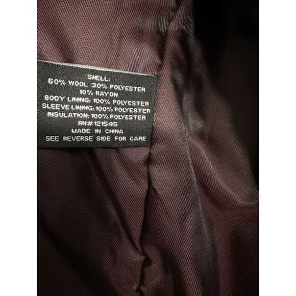 London Fog Jacket Coat Medium Men's Black Wool Blend Pre-owned Great Condition - Picture 5 of 8